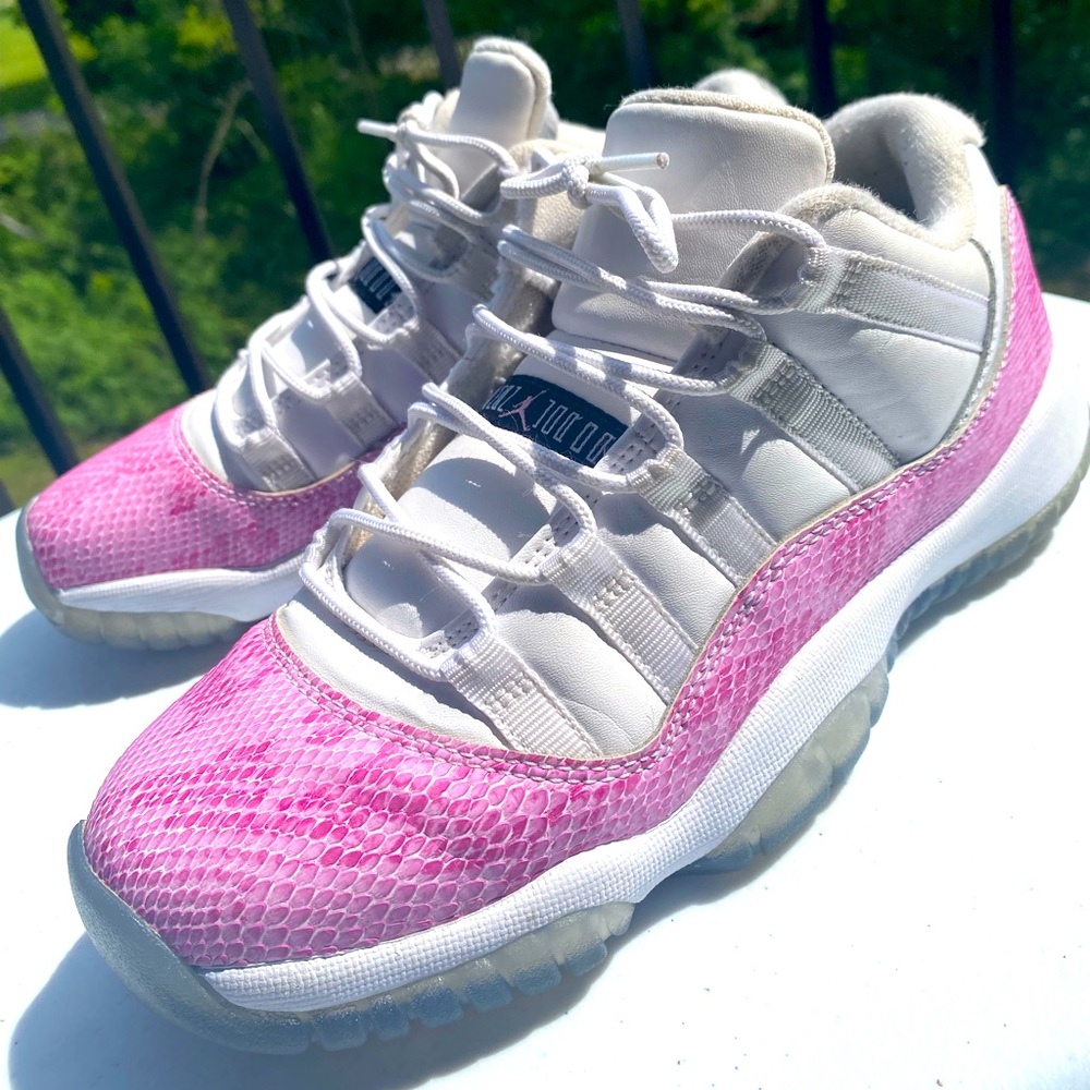 Jordan 11 light pink snakeskin
